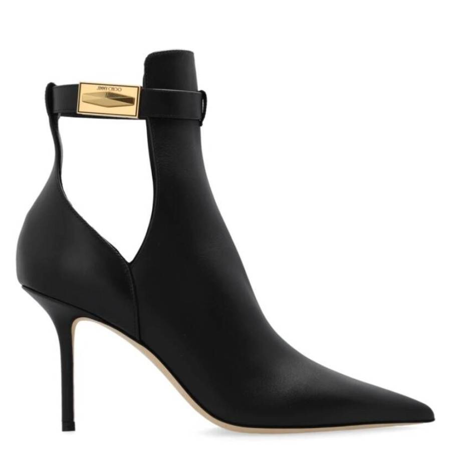 Black Nell 85 Leather Ankle Boots