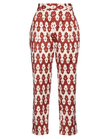 Niū Woman Pants Rust Size S Cotton, Elastane