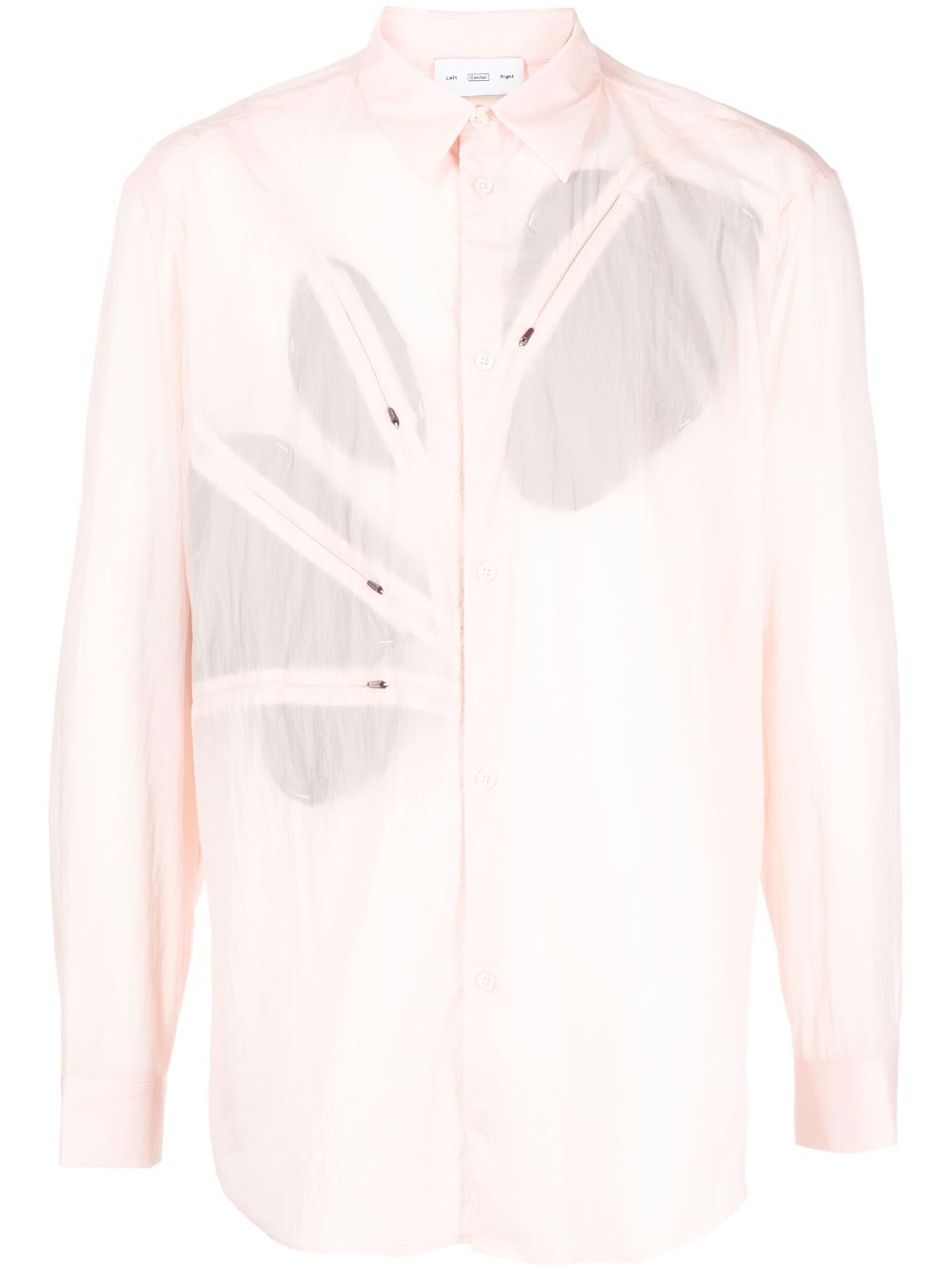 Decorative-zip detailing shirt - Pink