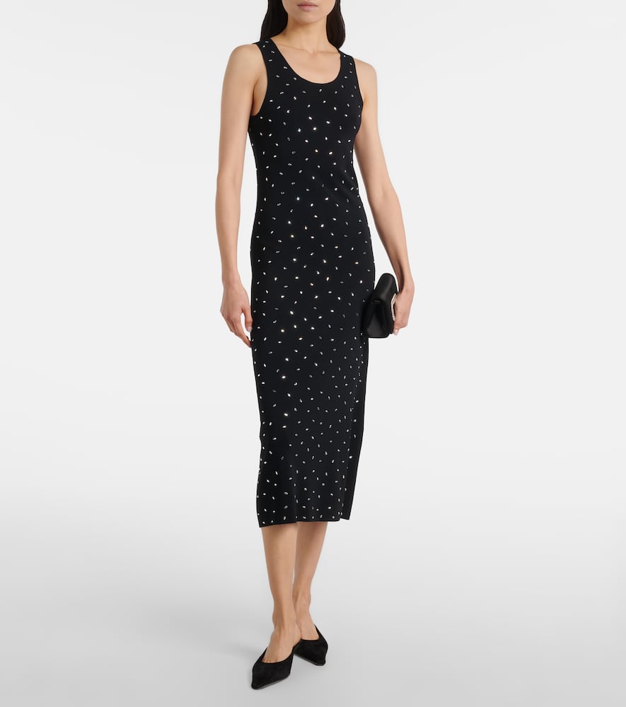 Geordie embellished jersey midi dress