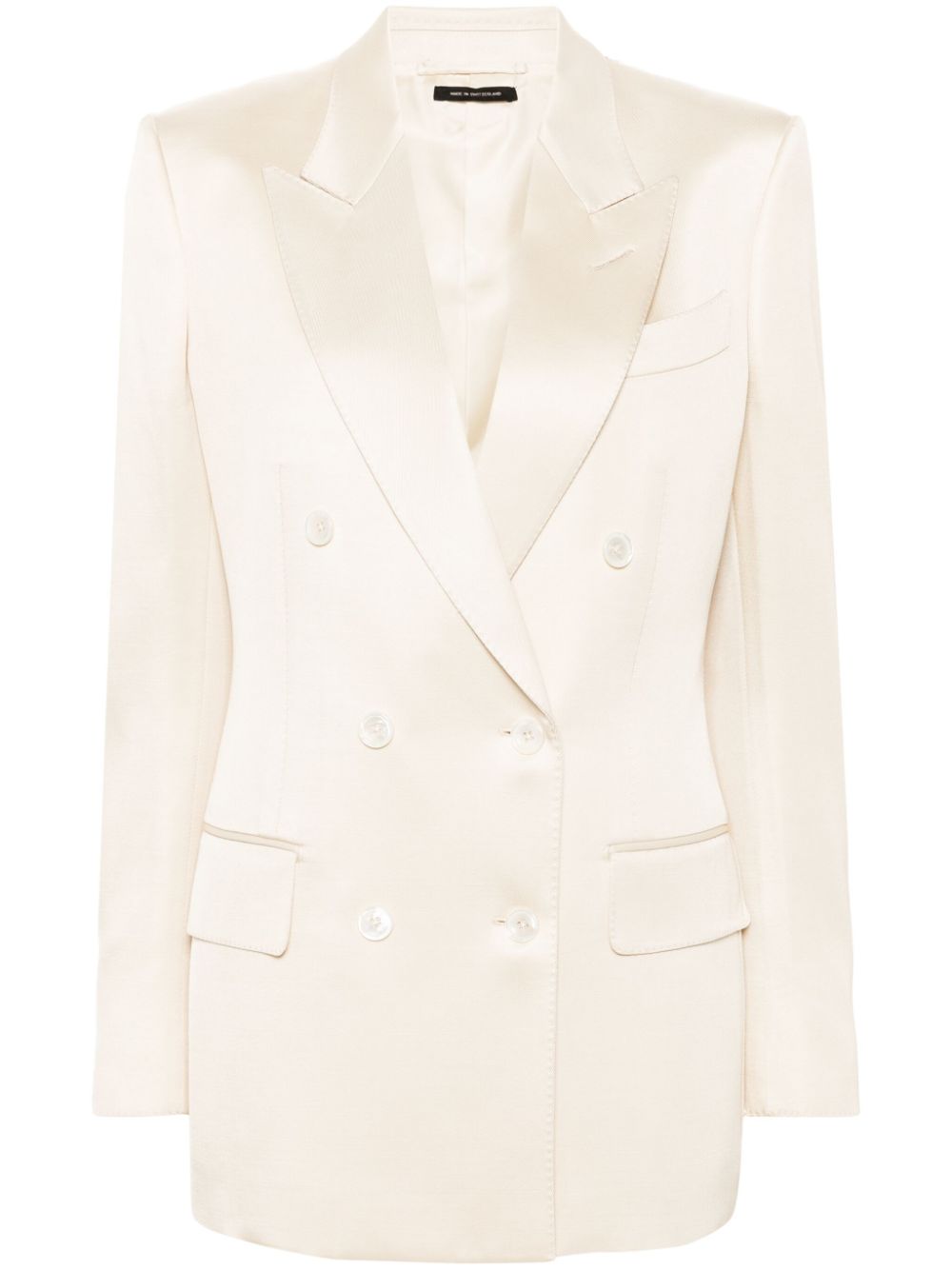 Double-breasted blazer - Neutrals