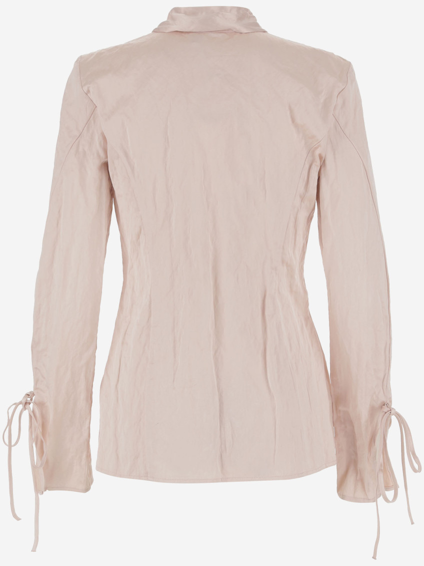 Crinkled Satin Shirt