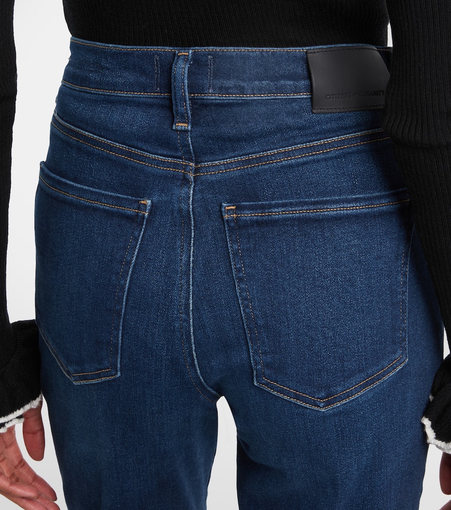 Caia cropped mid-rise straight jeans