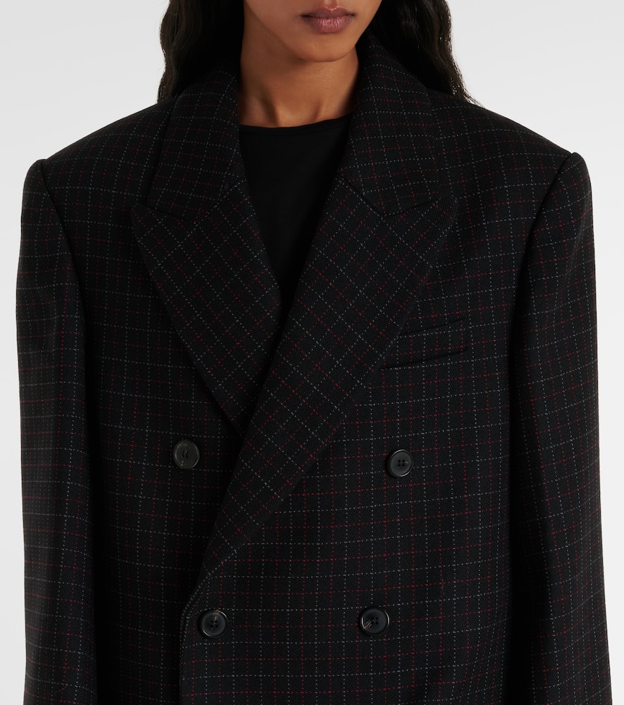 Wardrobe. NYC Oversized checked virgin wool coat