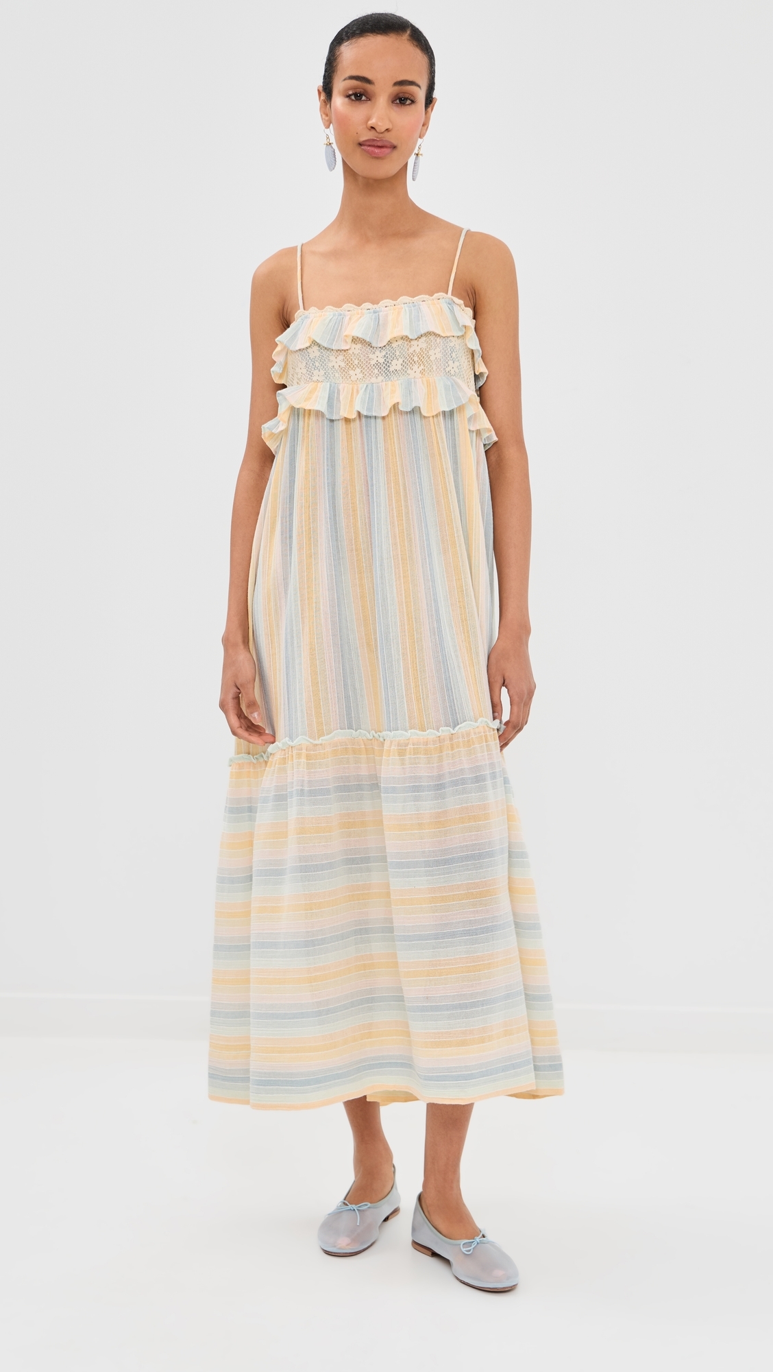Ida Sunwash Stripe Dress Multi Color