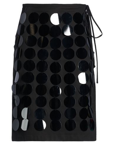 Woman Midi skirt Black Size 2 Cotton, Elastane, Polyester