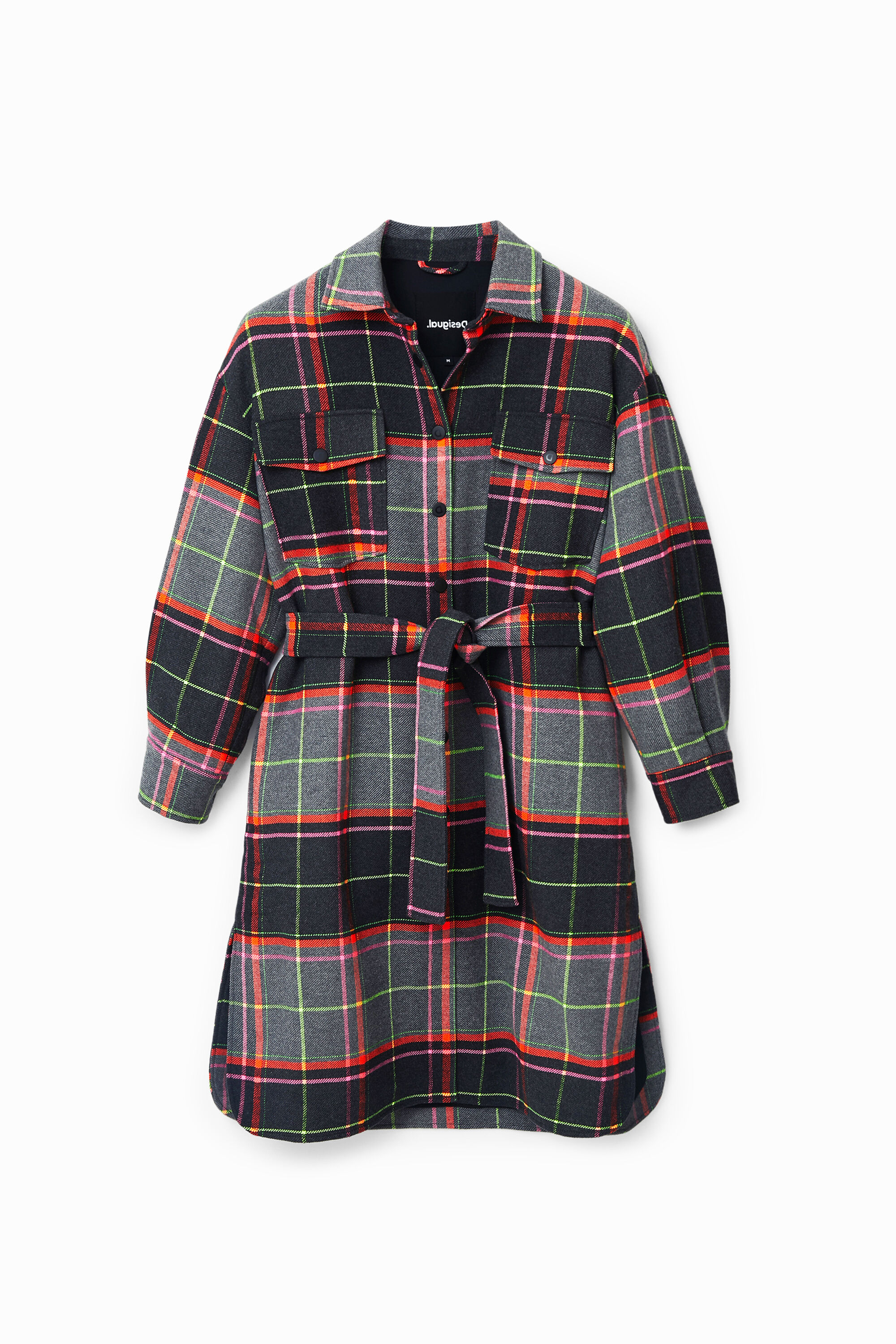 Tartan overshirt coat