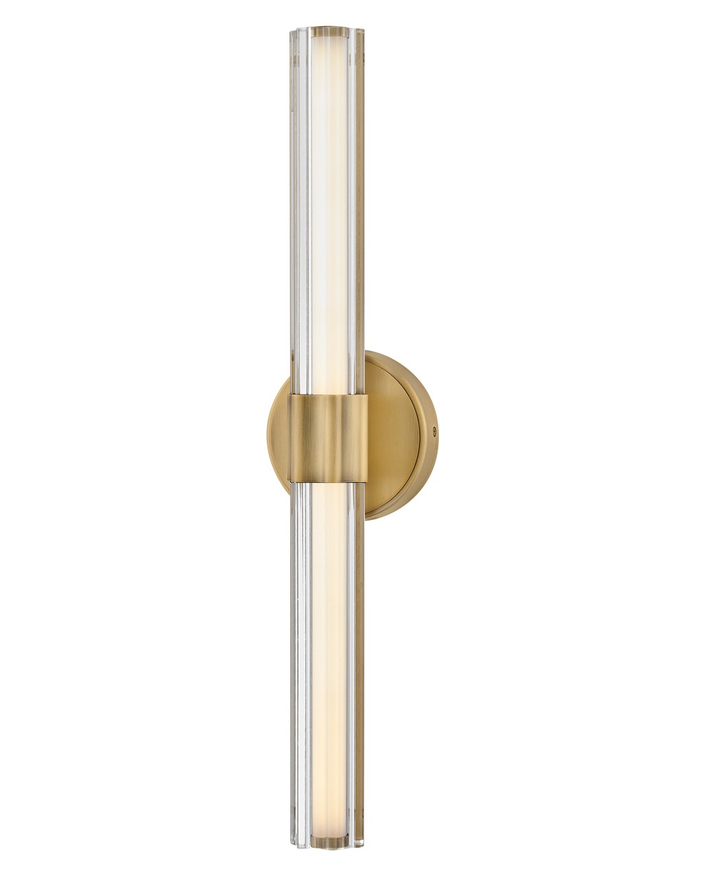 Lacquered Brass LED Vanity from the Georgette Collection