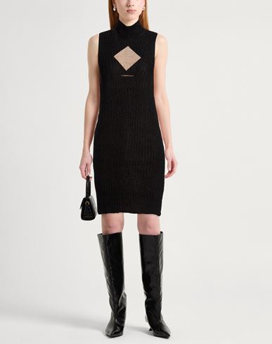 Woman Mini dress Black Size 1 Acrylic, Mohair wool, Wool, Polyamide