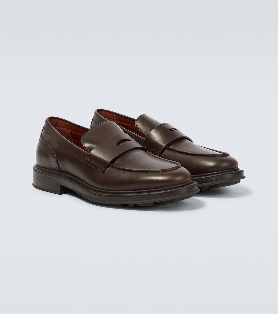Leather loafers