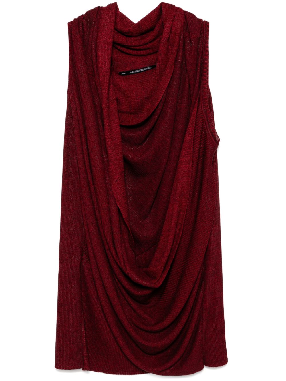 Coated venus shawl jumper - Red
