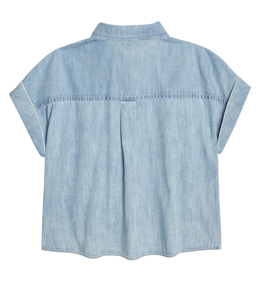 Brunello Cucinelli Kids Embellished denim shirt