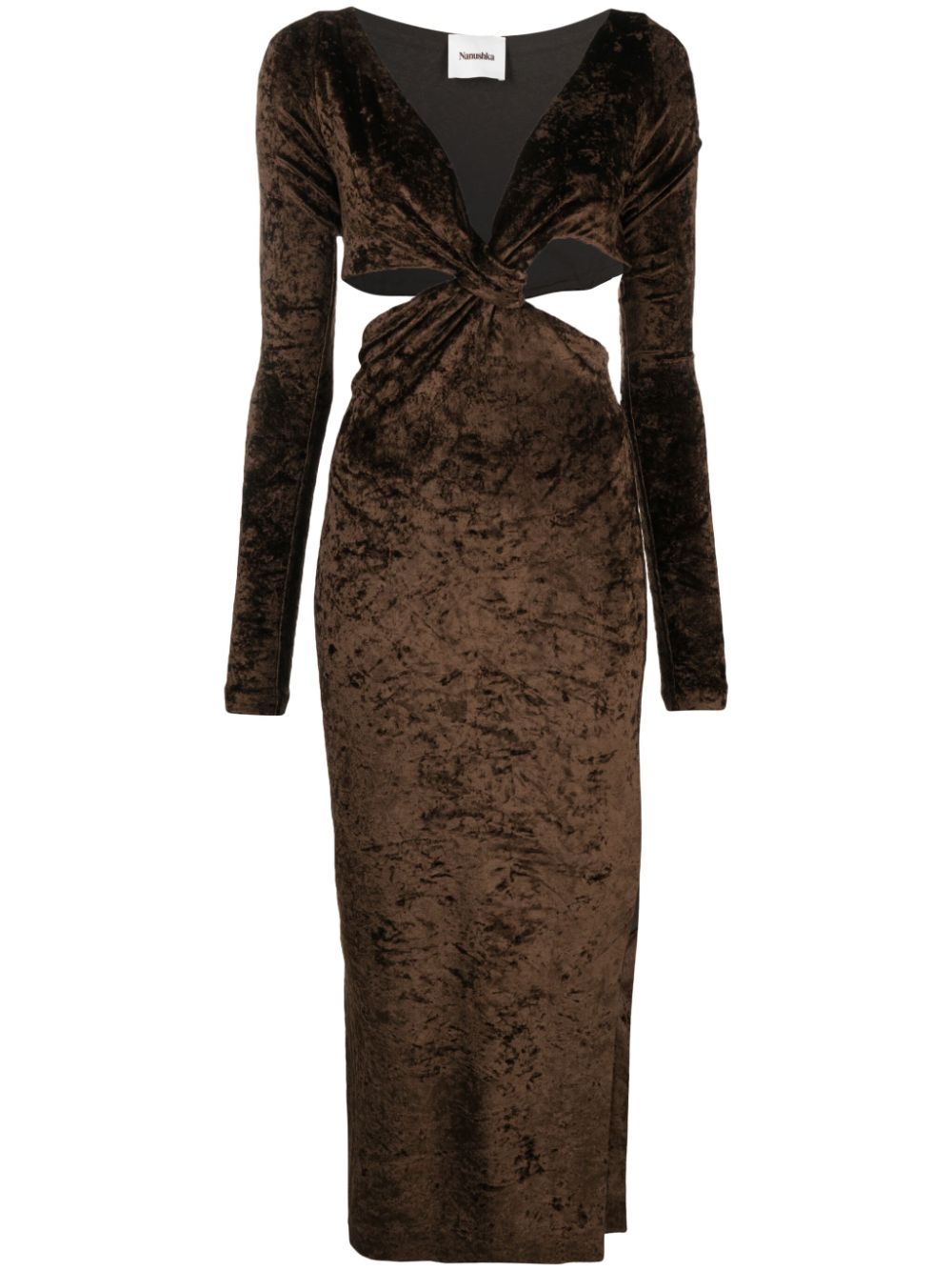 Zanee cut-out midi dress - Brown