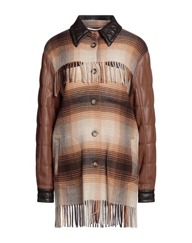 Woman Coat Brown Size 2 Polyamide, Wool, Viscose