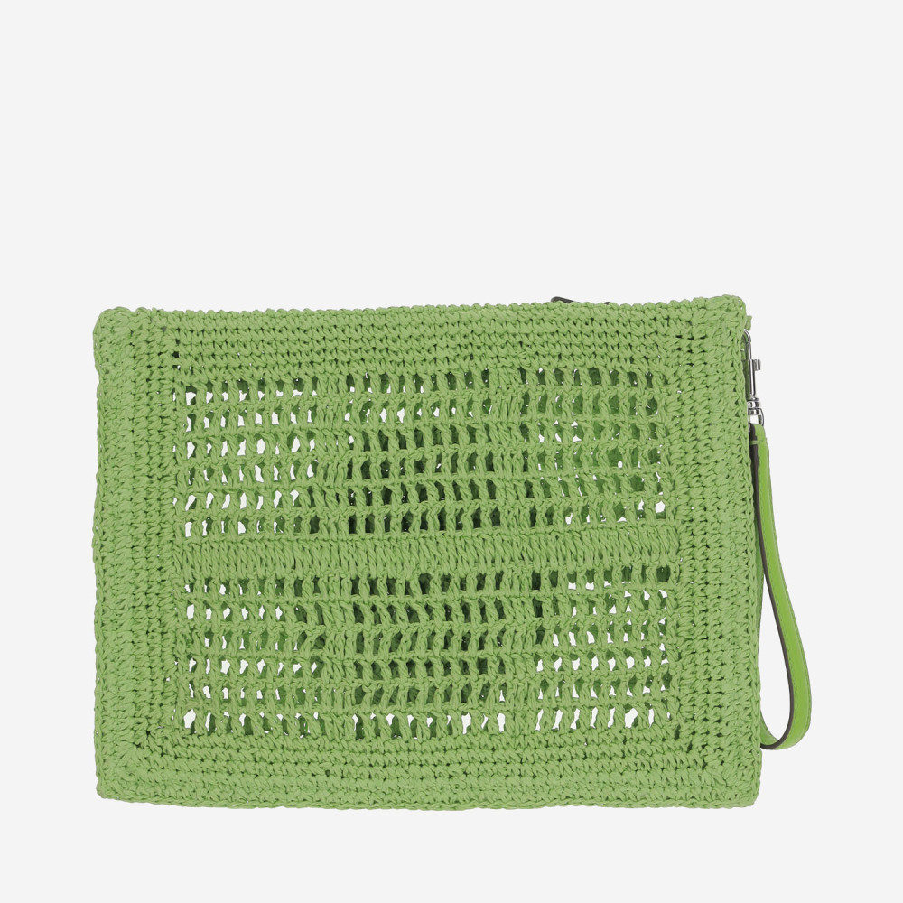 Green Ella Crochet Clutch
