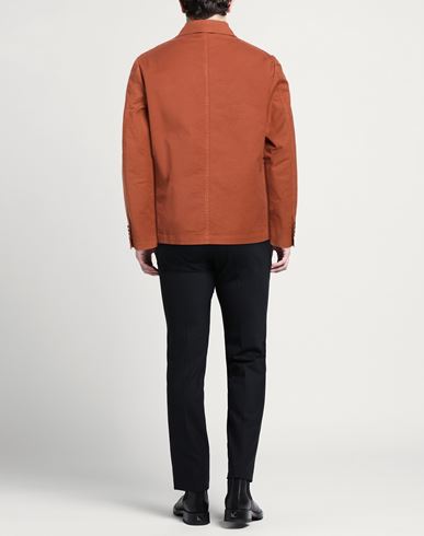 Man Jacket Rust Size 36 Cotton, Elastane