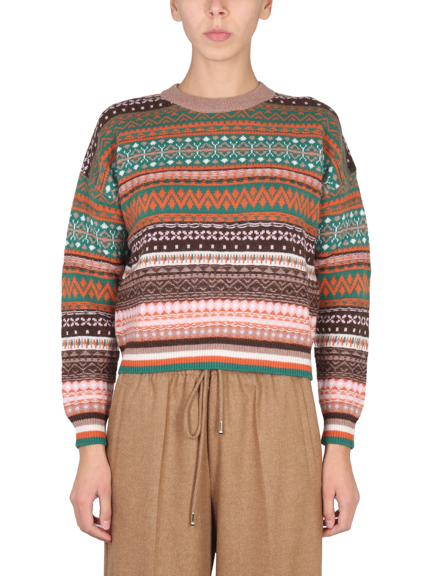 Pulls Multicolor Crewneck Sweater