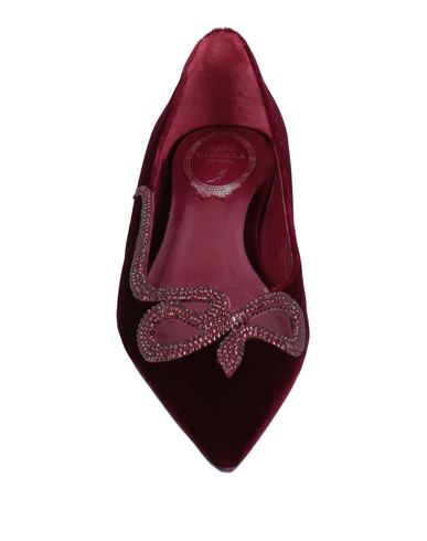 Woman Ballet flats Burgundy Size 10 Textile fibers