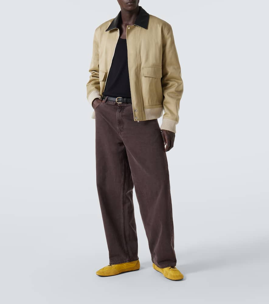 Shade cotton sateen blouson