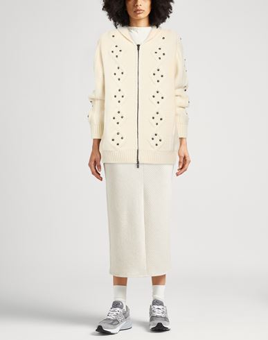 Woman Cardigan Ivory Size 6 Wool, Polyamide