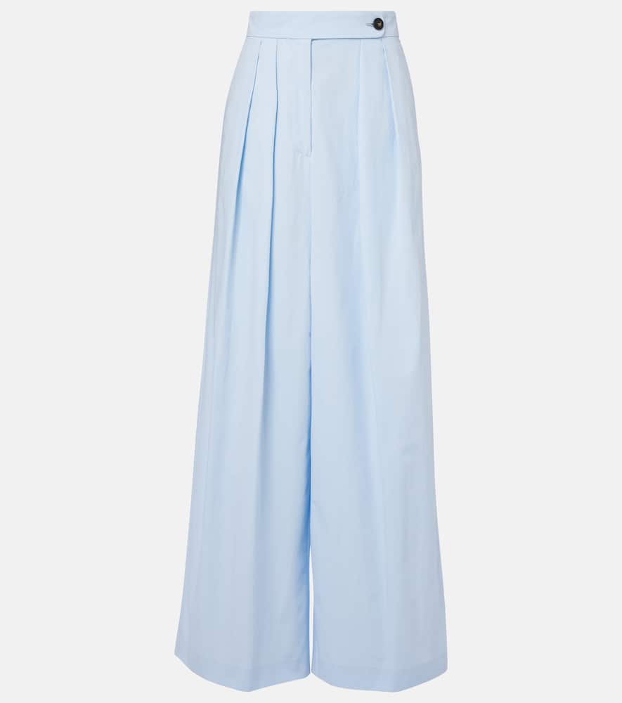 Cotton wide-leg pants