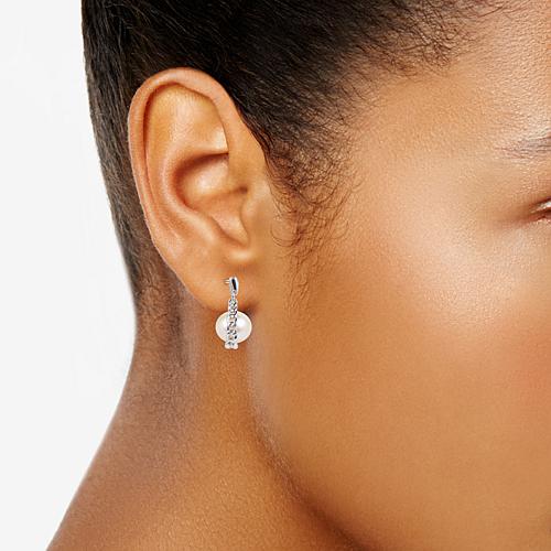 7-7.5mm Cultured Pearl Braid-Detailed Floating Drop Earrings
