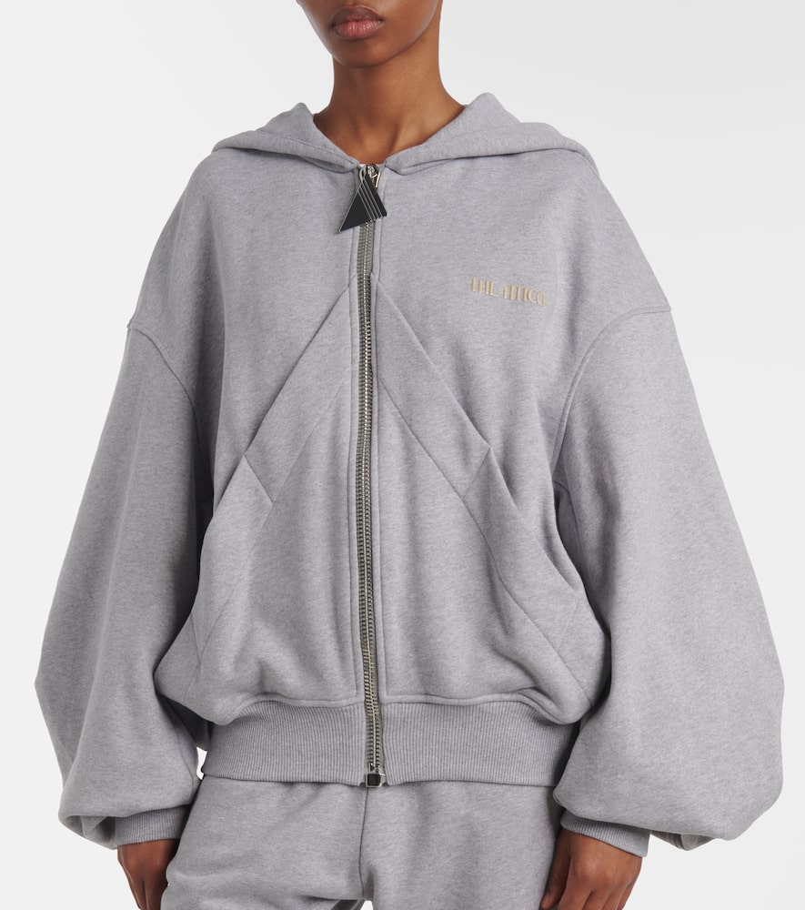 Logo cotton fleece hoodie
