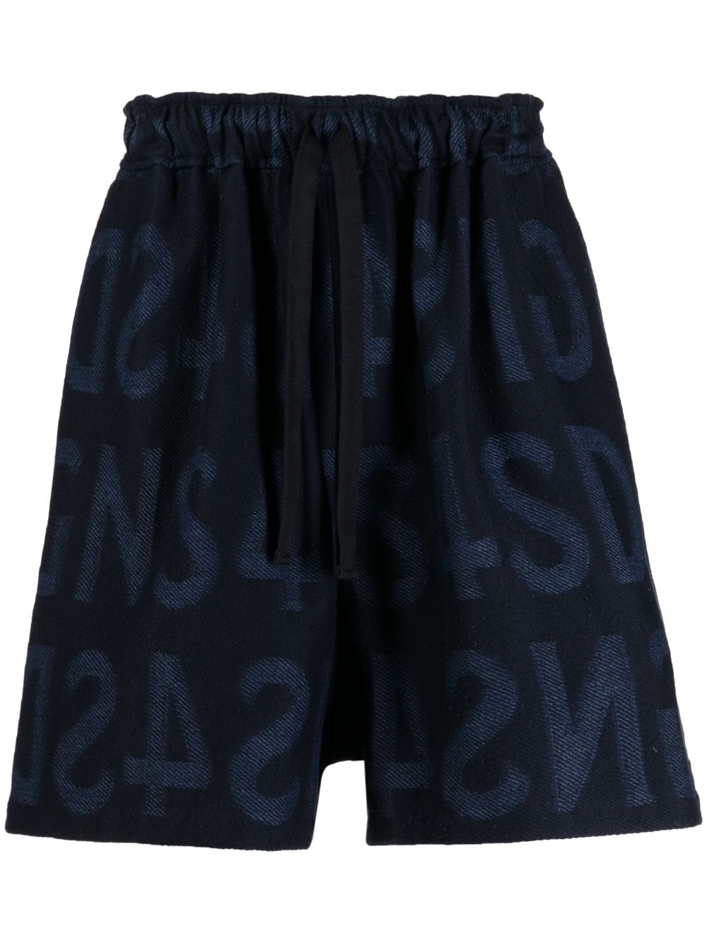 Logo-print cotton bermuda shorts - Blue