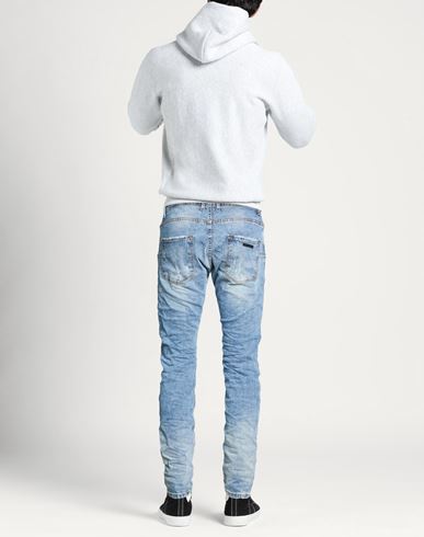 Man Jeans Blue Size 36 Cotton, Elastane