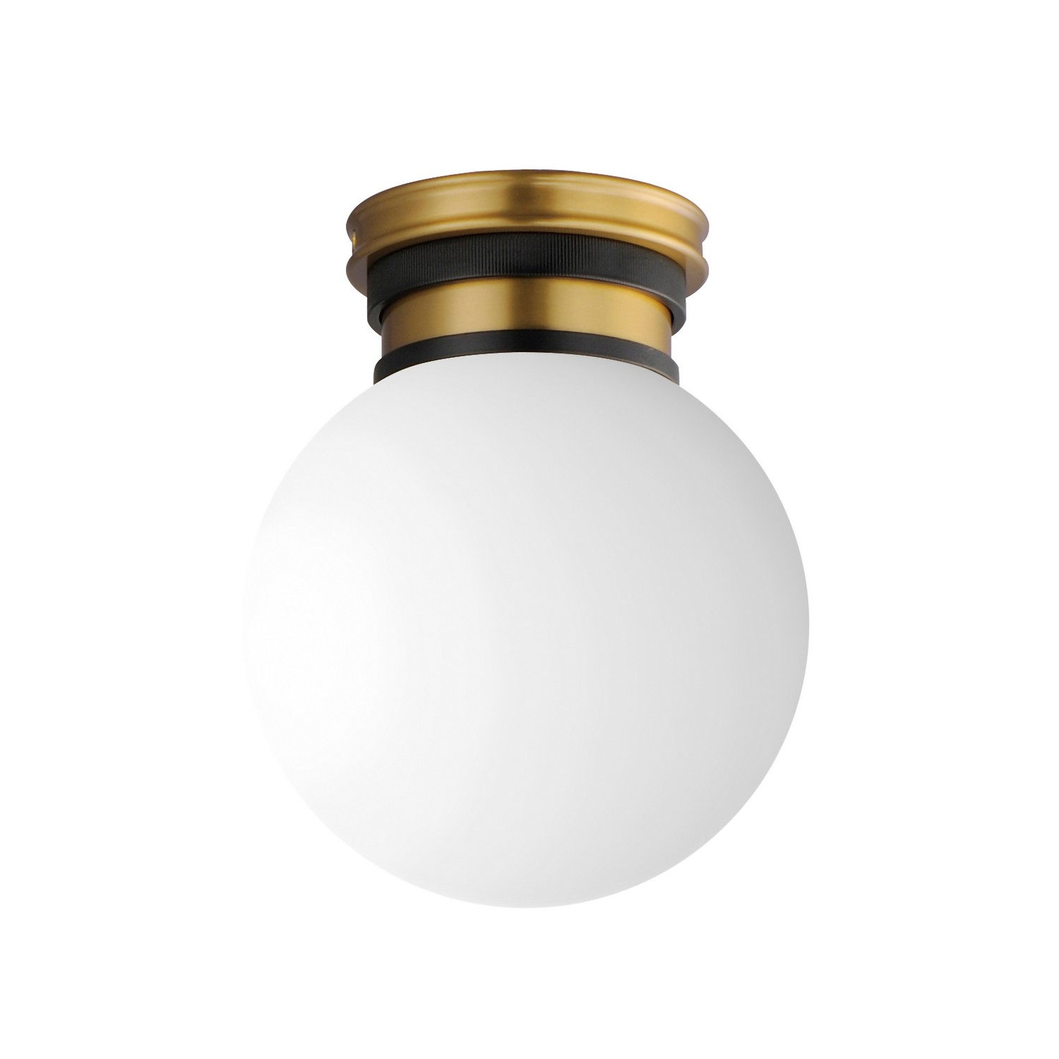 Black Natural Aged Brass LED Flush Mount from the San Simeon Collection