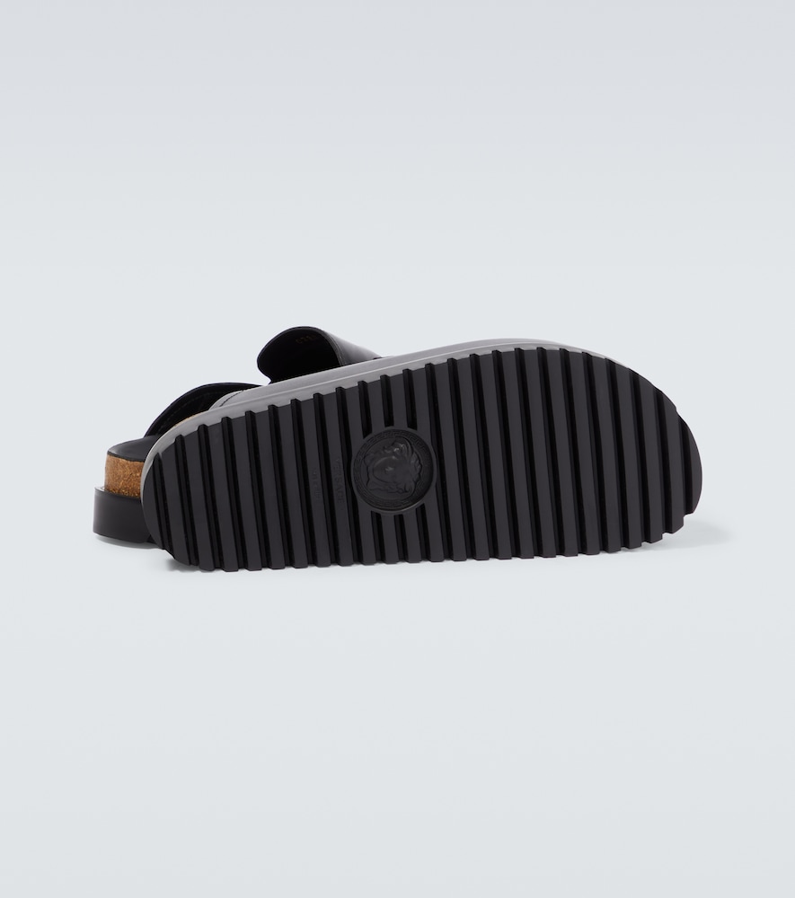 Versace Medusa logo leather mules