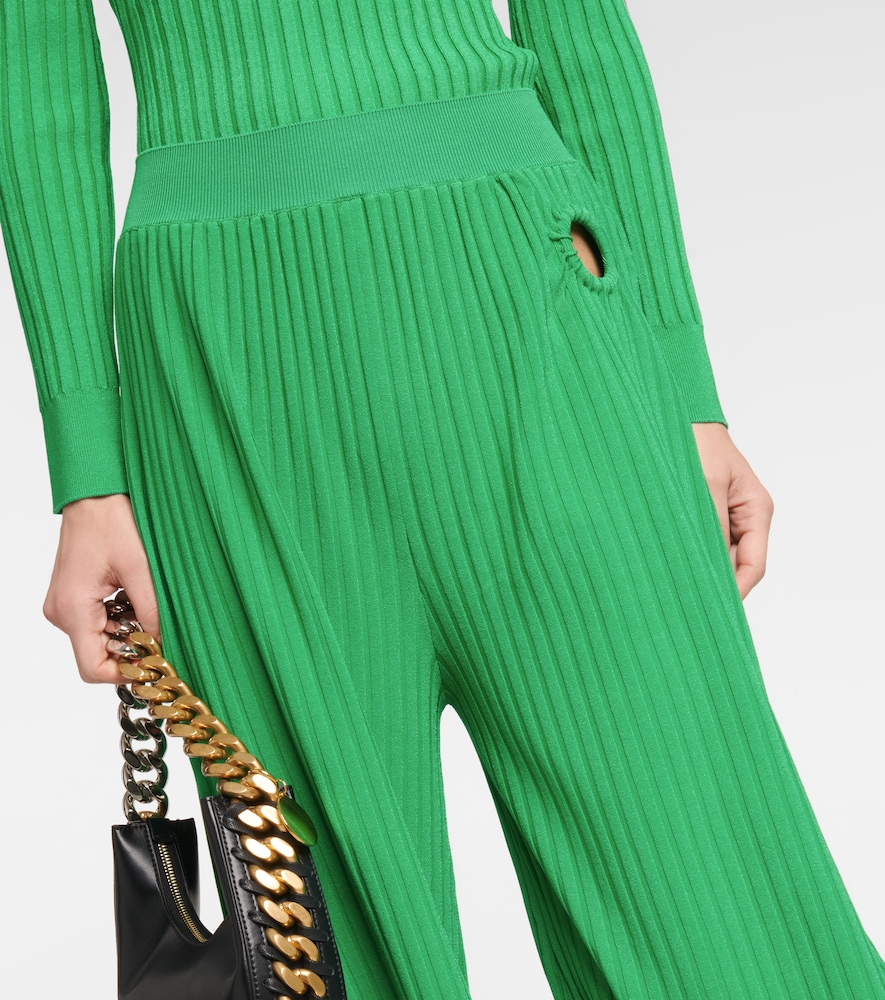 Ribbed-knit culottes