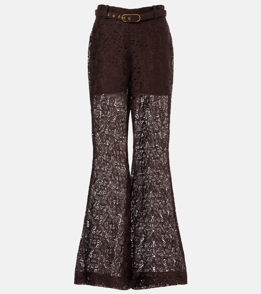 Lace flared pants