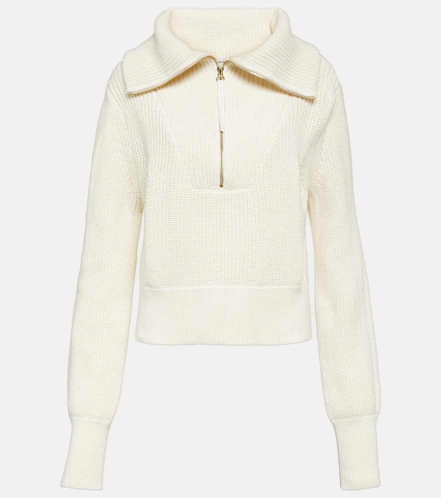 Varley Mentone cotton half-zip sweater