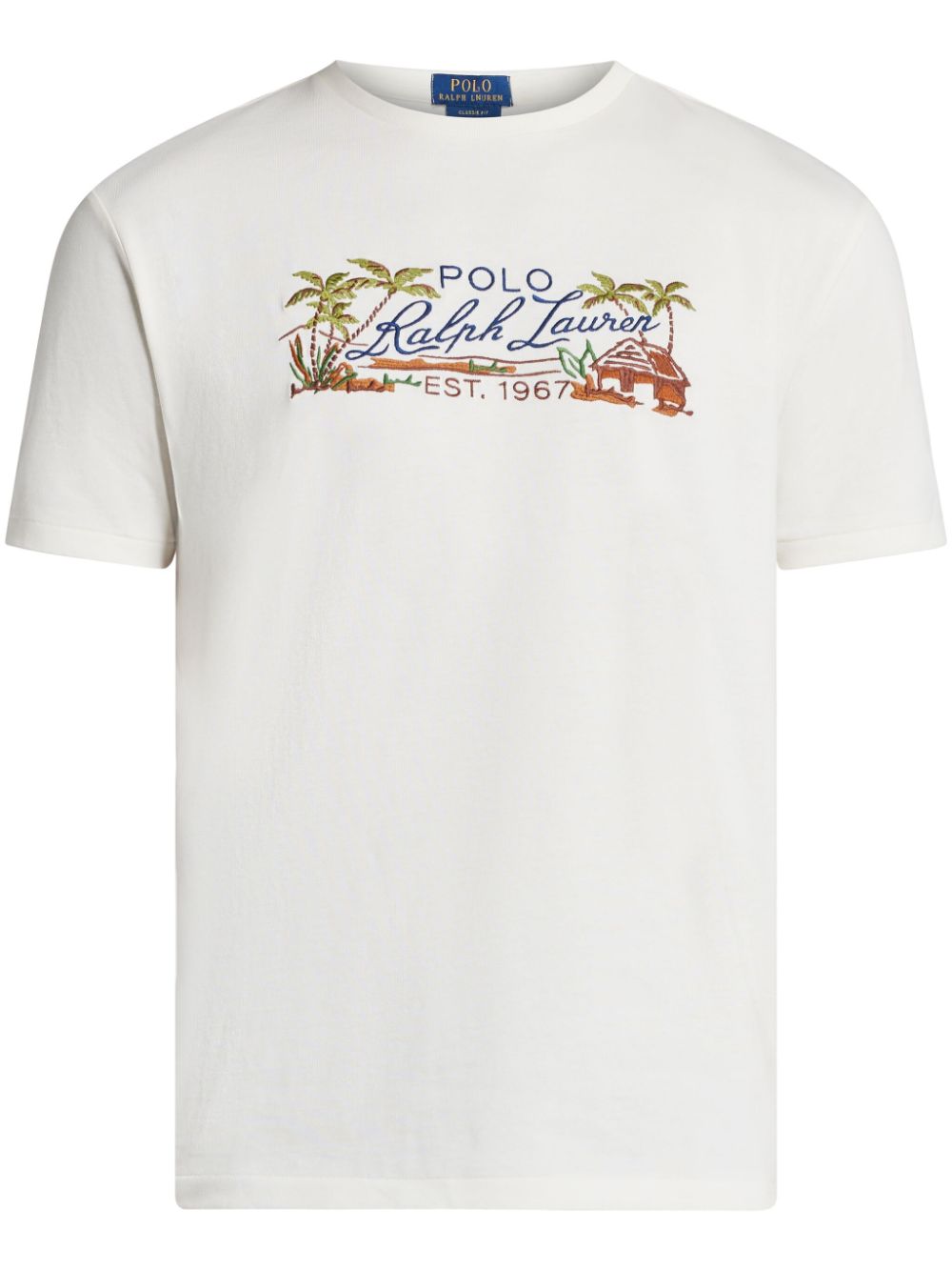 Logo-embroidered T-shirt - White