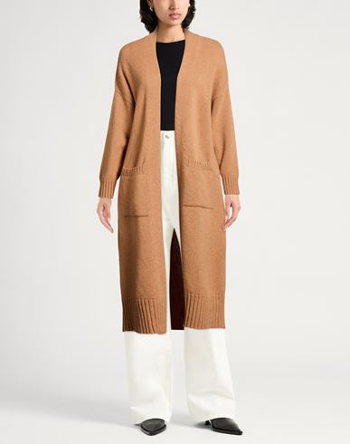 Woman Cardigan Camel Size 10 Wool