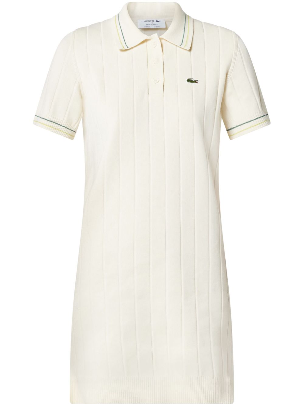Short-sleeved polo minidress - White