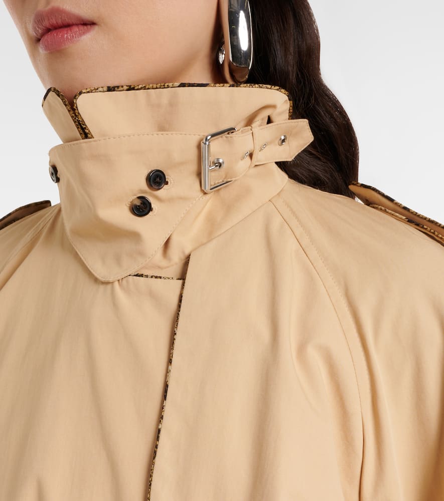 Cotton poplin trench coat
