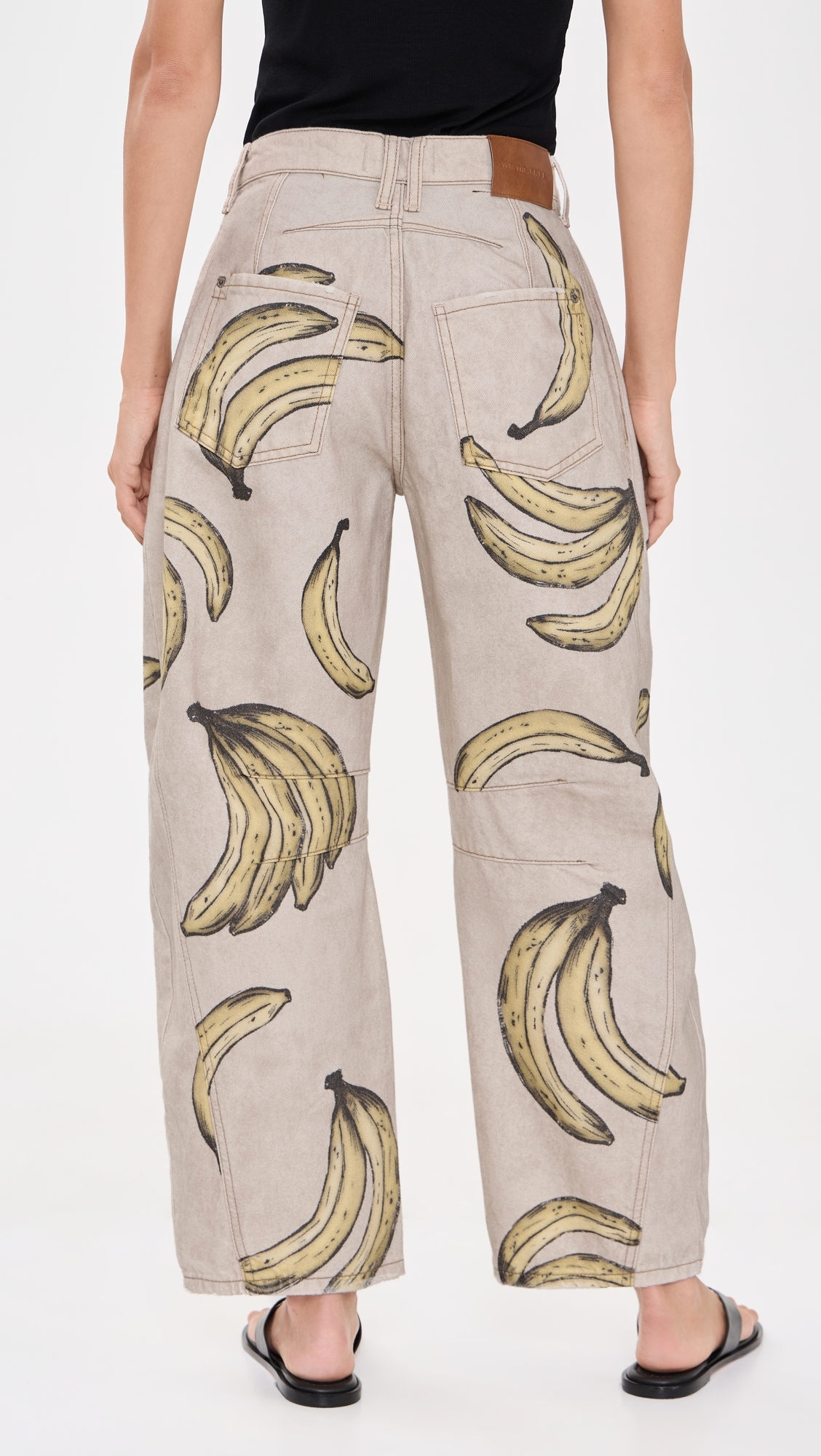 Good Luck Printed Jeans Go Bananas