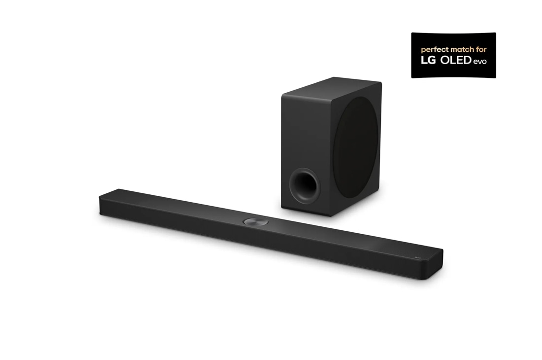 LG S90TY Soundbar for TV with Dolby Atmos® 5.1.3 channel, Best OLED matching, Mirror Black