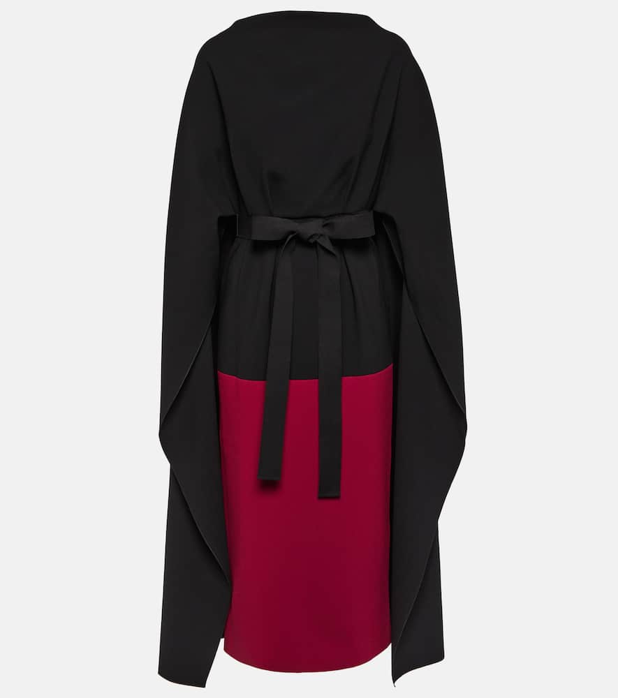 Roksanda Cape-detail crêpe midi dress