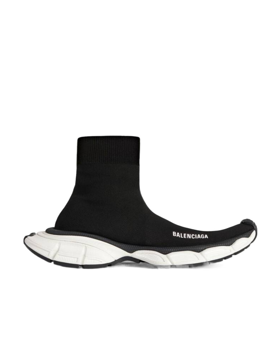 Women's 3xl Sock Recycled Knit Trainers in Black