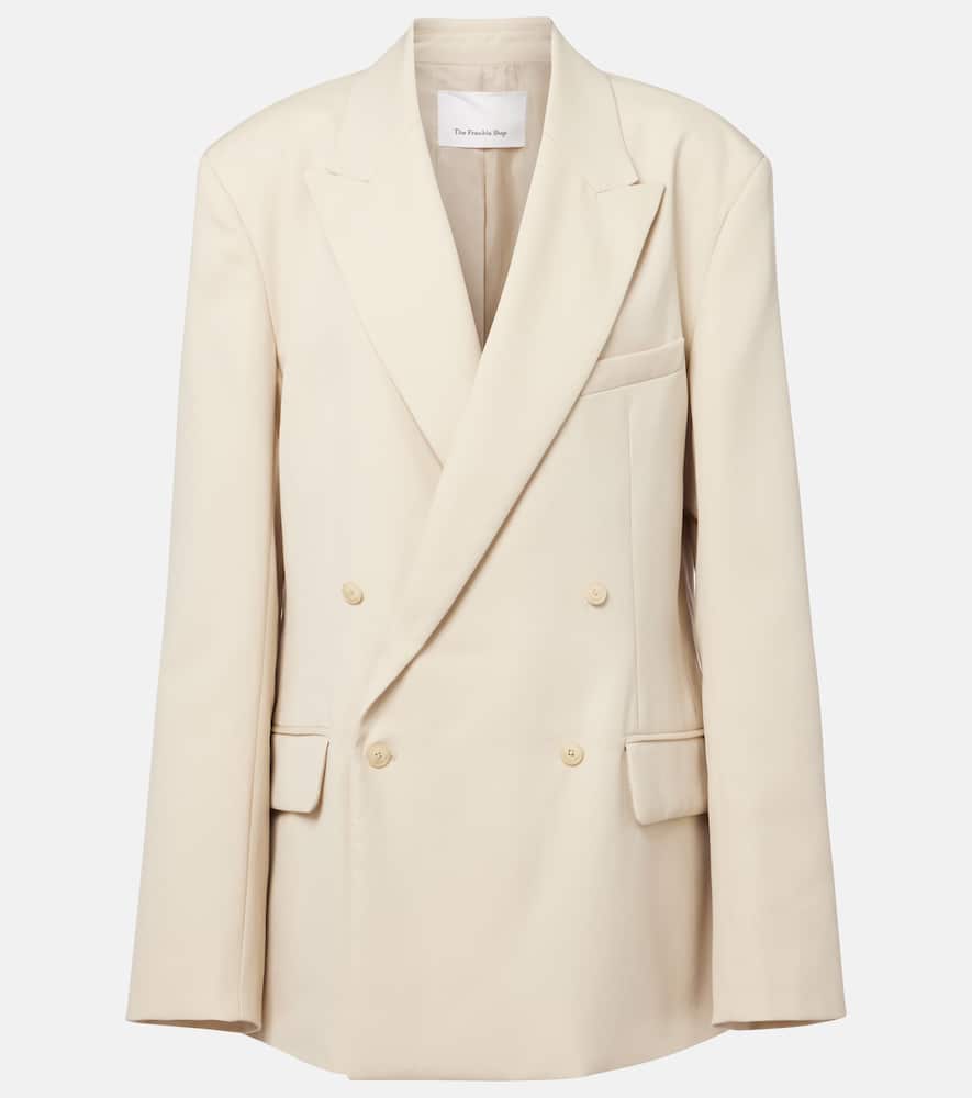 Newark double-breasted cotton blazer
