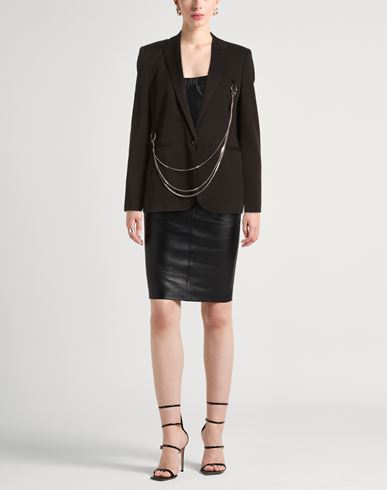 Woman Blazer Black Size 6 Cotton, Viscose, Elastane