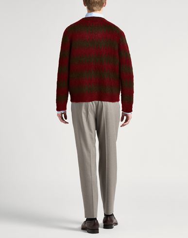 Man Cardigan Brick Size M Mohair wool, Polyester, Elastane