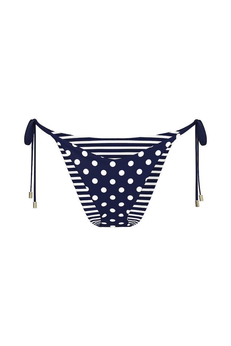 Cheeky Side Tie Bikini Bottom - Blue - Women Clothing