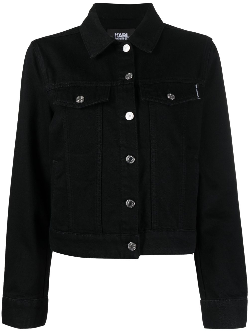 Ikonik 2.0 rhinestone-embellished denim jacket - Black