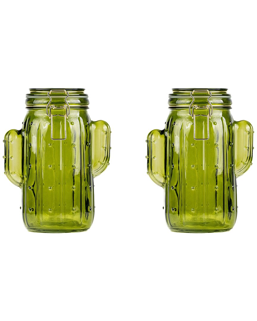 Set Of 2 Saguaro Large Hermetic Jars
