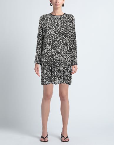 Woman Mini dress Black Size S Rayon, Metallic Polyester, Polyester, Polyurethane