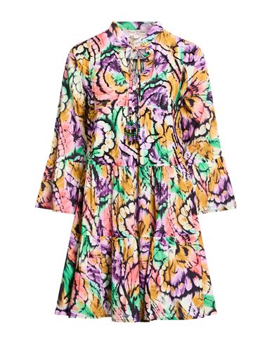 Woman Mini dress Pink Size S Cotton